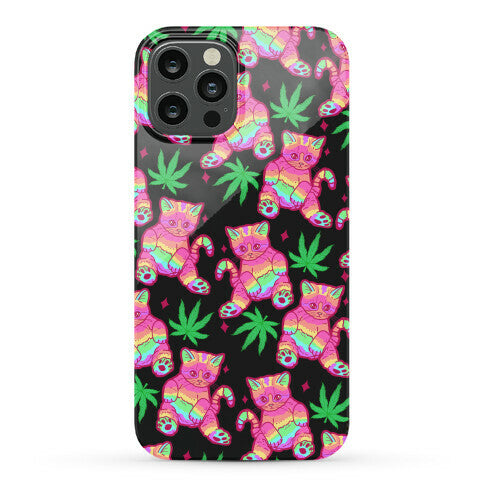 Rainbow Weed Kitty Phone Case