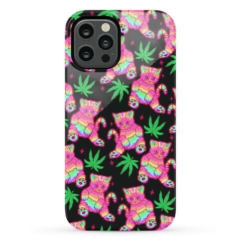 Rainbow Weed Kitty Phone Case