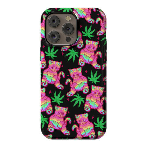 Rainbow Weed Kitty Phone Case