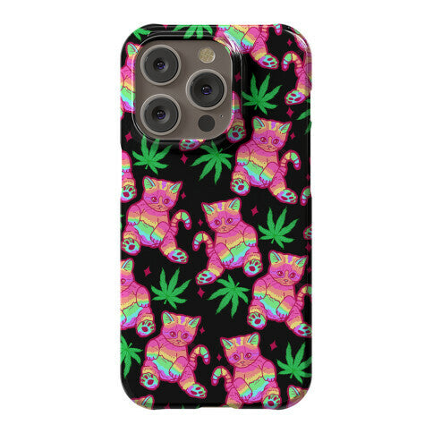 Rainbow Weed Kitty Phone Case