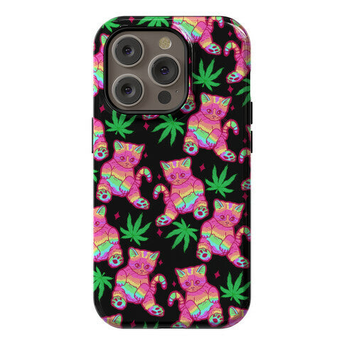 Rainbow Weed Kitty Phone Case