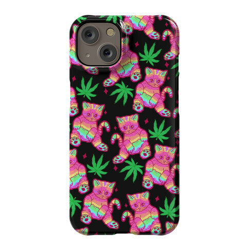 Rainbow Weed Kitty Phone Case