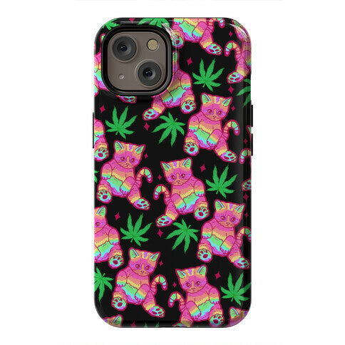 Rainbow Weed Kitty Phone Case