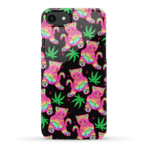 Rainbow Weed Kitty Phone Case