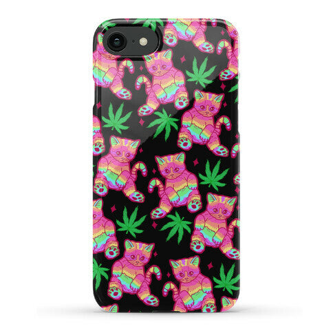 Rainbow Weed Kitty Phone Case