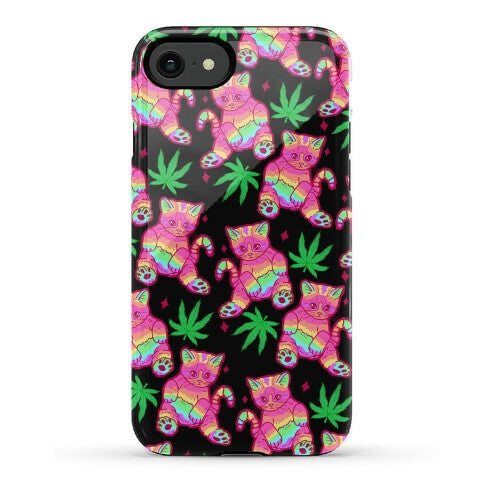 Rainbow Weed Kitty Phone Case