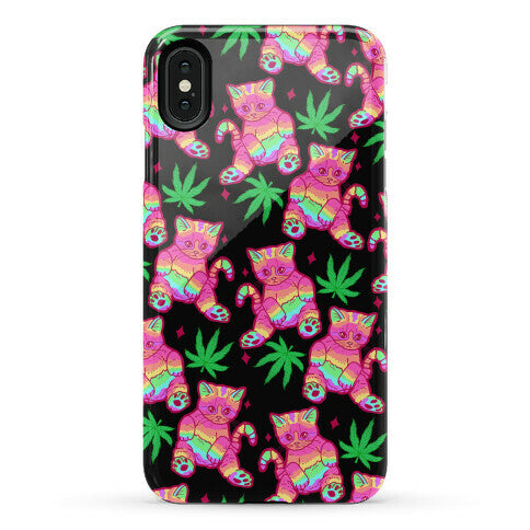 Rainbow Weed Kitty Phone Case