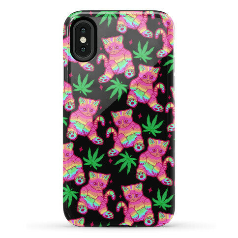 Rainbow Weed Kitty Phone Case