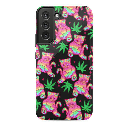 Rainbow Weed Kitty Phone Case