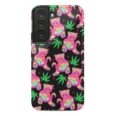Rainbow Weed Kitty Phone Case