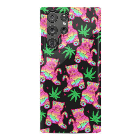Rainbow Weed Kitty Phone Case