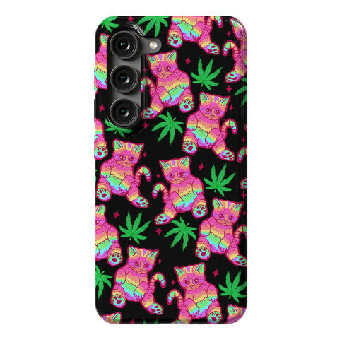 Rainbow Weed Kitty Phone Case