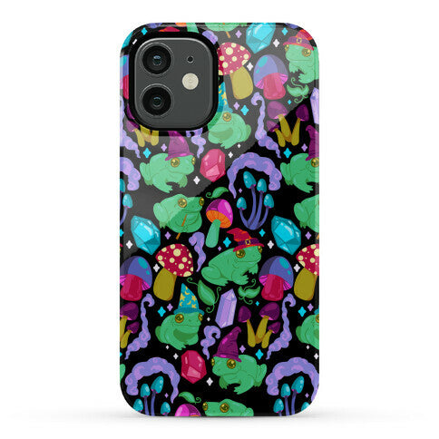 Magical Mushroom Frogs Pattern Phone Case
