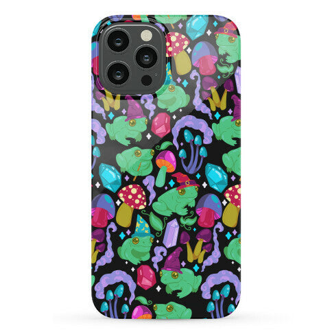 Magical Mushroom Frogs Pattern Phone Case