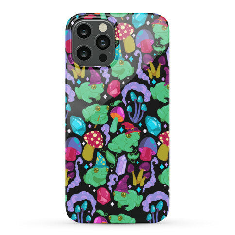 Magical Mushroom Frogs Pattern Phone Case