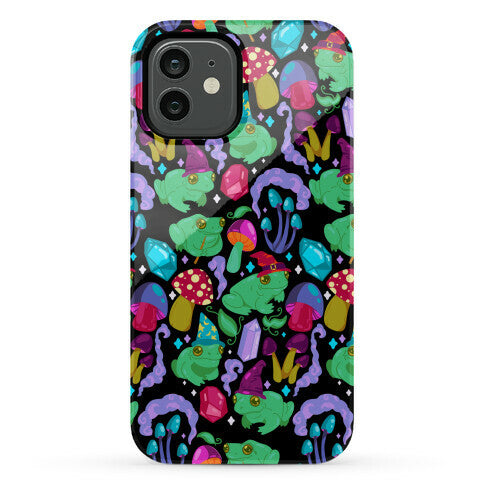 Magical Mushroom Frogs Pattern Phone Case