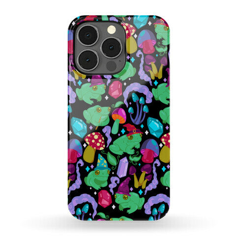 Magical Mushroom Frogs Pattern Phone Case