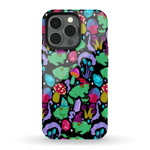 Magical Mushroom Frogs Pattern Phone Case