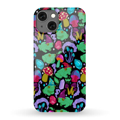 Magical Mushroom Frogs Pattern Phone Case