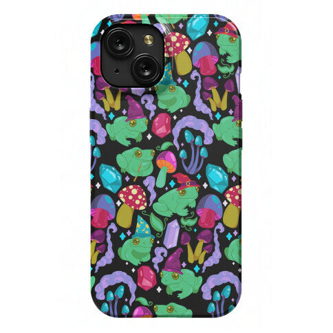 Magical Mushroom Frogs Pattern Phone Case