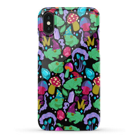 Magical Mushroom Frogs Pattern Phone Case