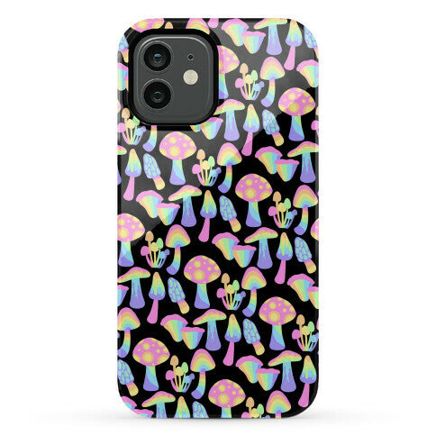 Pastel Rainbow Mushrooms Pattern Phone Case