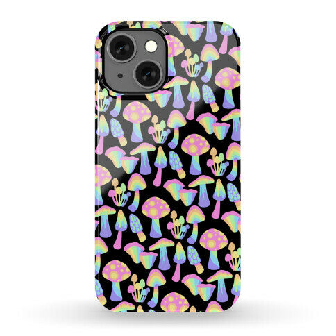 Pastel Rainbow Mushrooms Pattern Phone Case