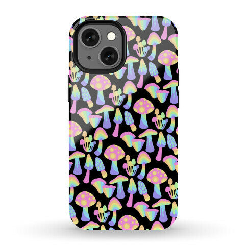 Pastel Rainbow Mushrooms Pattern Phone Case