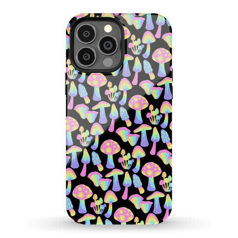 Pastel Rainbow Mushrooms Pattern Phone Case