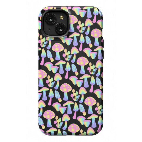 Pastel Rainbow Mushrooms Pattern Phone Case