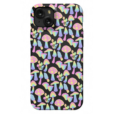 Pastel Rainbow Mushrooms Pattern Phone Case