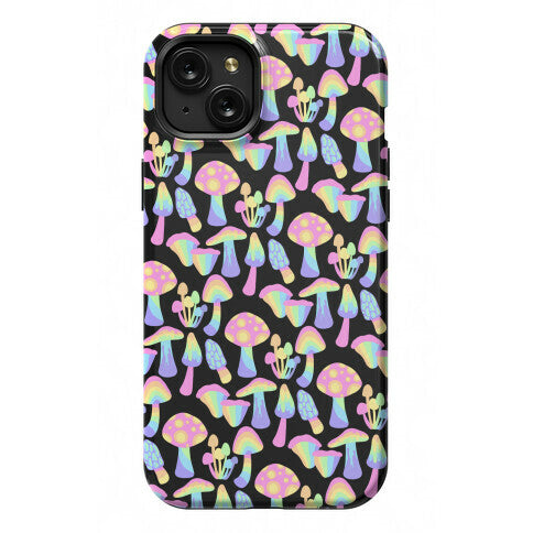 Pastel Rainbow Mushrooms Pattern Phone Case