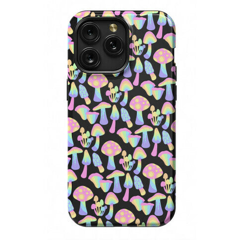 Pastel Rainbow Mushrooms Pattern Phone Case