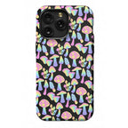 Pastel Rainbow Mushrooms Pattern Phone Case