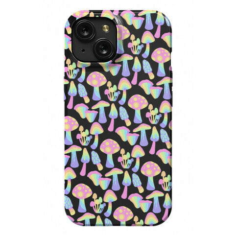 Pastel Rainbow Mushrooms Pattern Phone Case