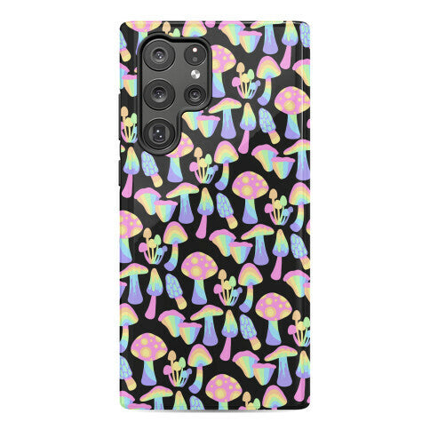 Pastel Rainbow Mushrooms Pattern Phone Case
