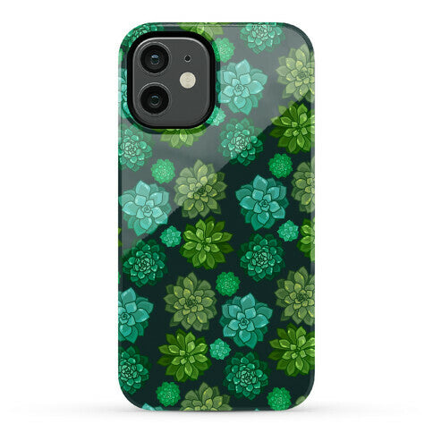 Green Succulent Pattern Phone Case