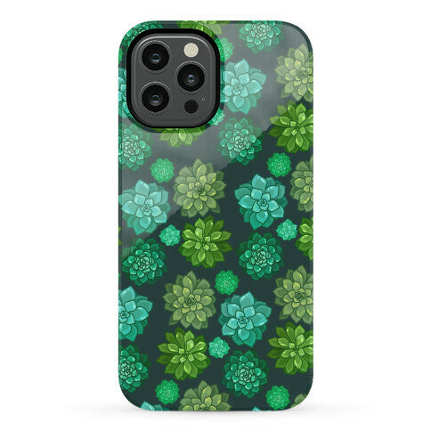 Green Succulent Pattern Phone Case