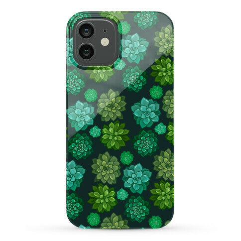 Green Succulent Pattern Phone Case