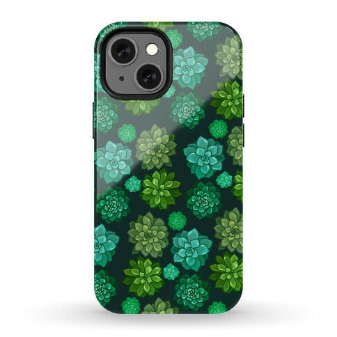 Green Succulent Pattern Phone Case