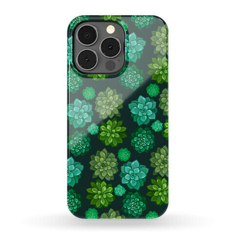 Green Succulent Pattern Phone Case