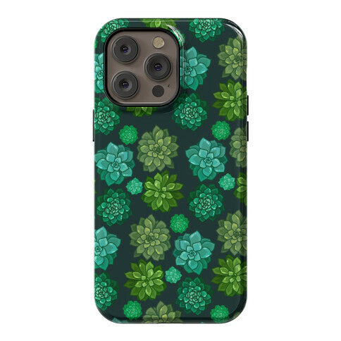 Green Succulent Pattern Phone Case