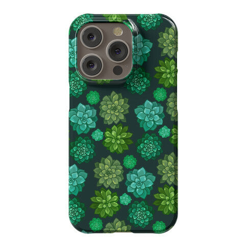 Green Succulent Pattern Phone Case