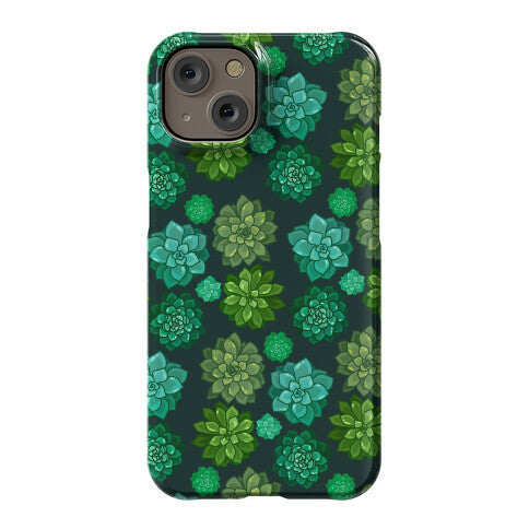 Green Succulent Pattern Phone Case