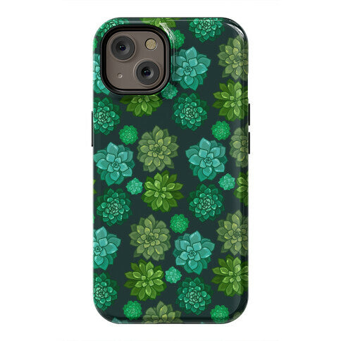 Green Succulent Pattern Phone Case