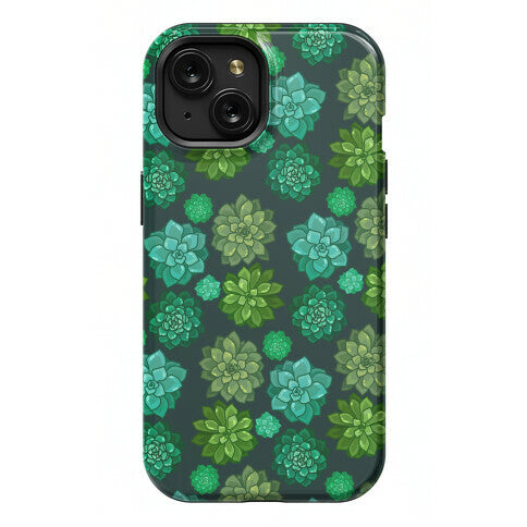 Green Succulent Pattern Phone Case