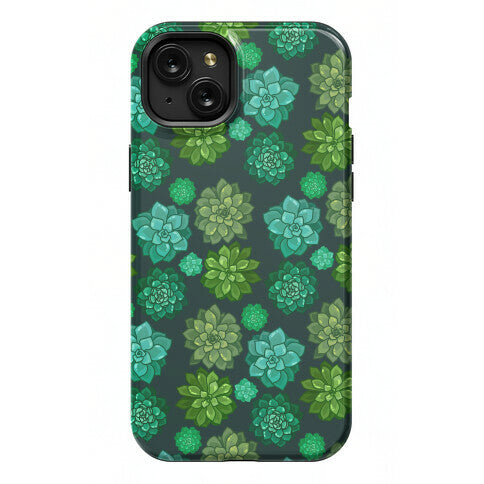 Green Succulent Pattern Phone Case