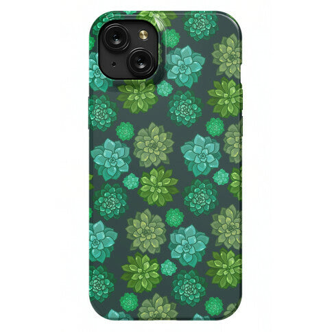 Green Succulent Pattern Phone Case