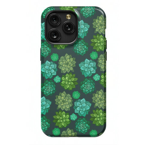 Green Succulent Pattern Phone Case