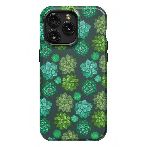 Green Succulent Pattern Phone Case